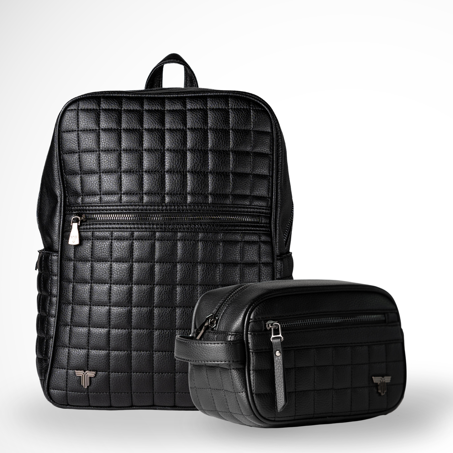 Conjunto Mochila cuadrillé + Neceser Cuadrillé Pequeño